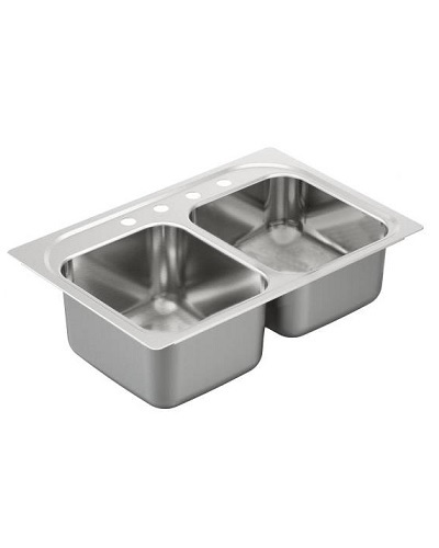 Moen 2000 Series Double Bowl Drop-In Kitchen Sink